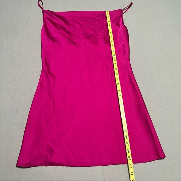 Forever 21 Hot Pink Satin Slip Mini Dress Women’s Size M - Picture 5 of 14